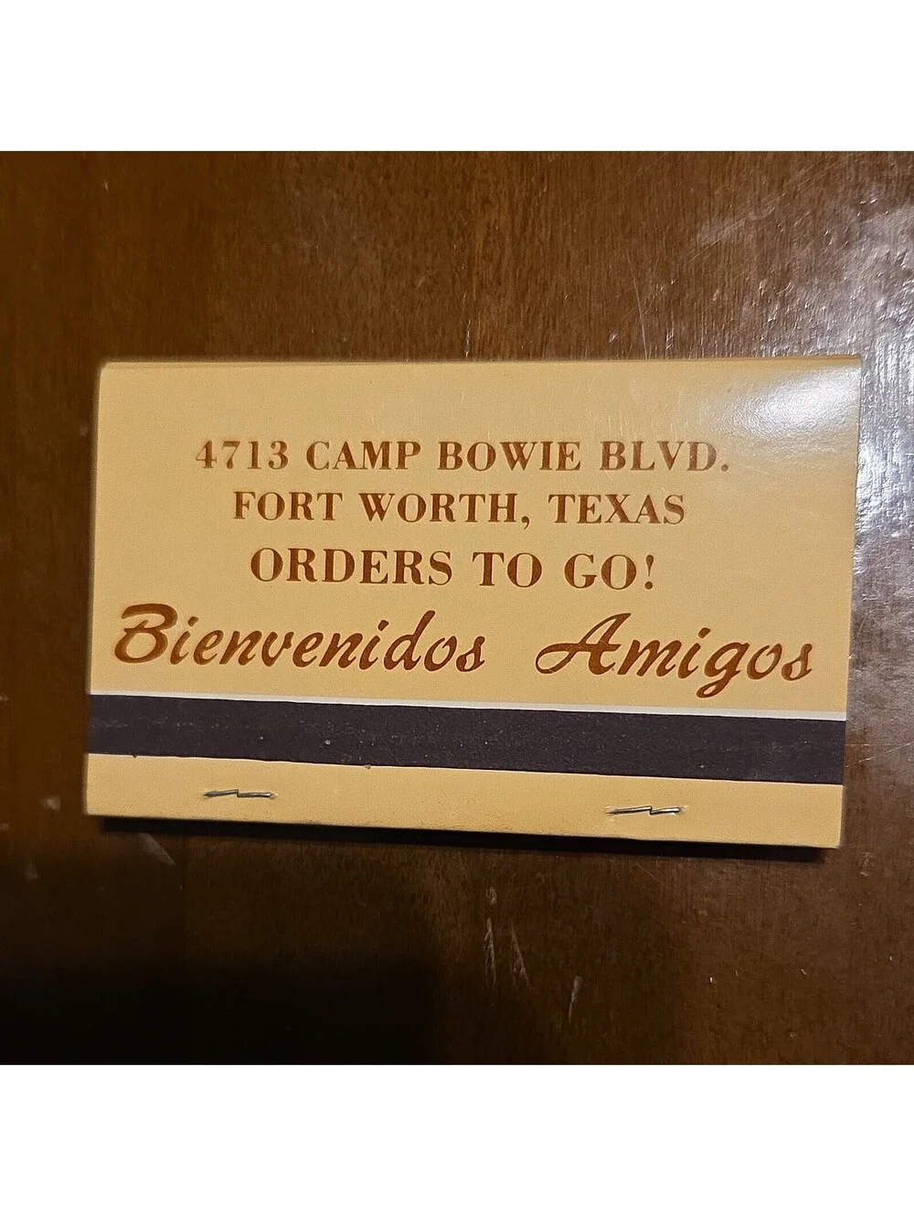 Vintage Bienvenidos Amigos Fort Worth Tx Full Matchbook Atlas 30 Count Unstruck